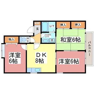 フェニックス江守 A棟【2階】の間取り