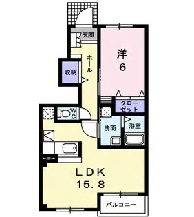神奈川県南足柄市壗下【アパート】の間取り