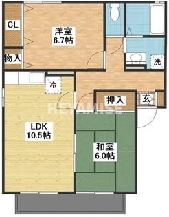 ロイヤルガーデン白岩C棟【1階】の間取り