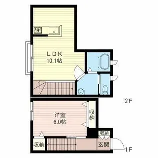 シャンブル ピエーリオ【1階】の間取り