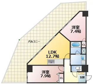 カゼマチテラス【3階】の間取り