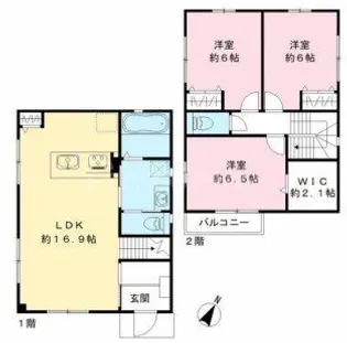 千葉県流山市駒木【一戸建】の間取り