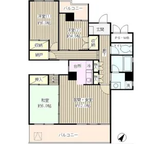 茗荷谷パークレジデンス【9階】の間取り