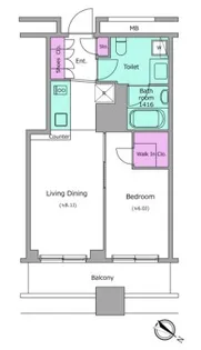 1LDKの間取り画像