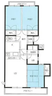 牛久ロイヤルレジデンスB棟【1階】の間取り
