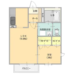 メゾン・パルフェ【2階】の間取り