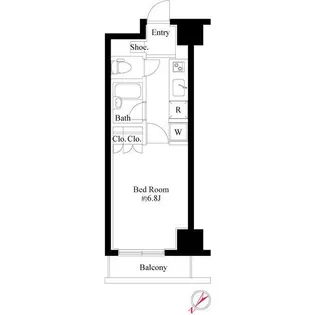 グランスイート銀座レスティモナーク【13階】の間取り