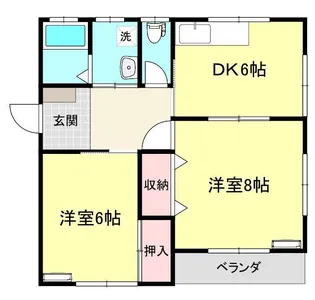 ハイツサンサン【2階】の間取り