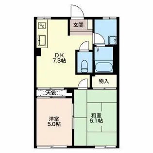 ハシェンダハイツ B【1階】の間取り