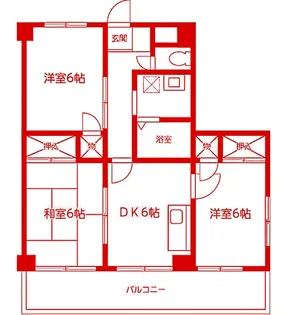 第三山根ビル【6階】の間取り