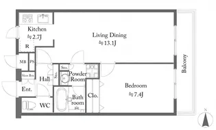 プレール・ドゥーク新宿中落合【4階】の間取り