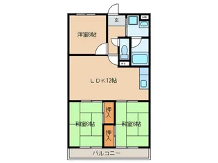平島ハイツ【4階】の間取り