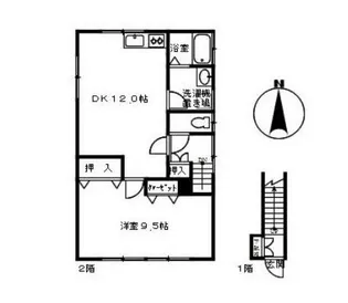 築地荘【2階】の間取り