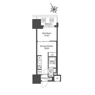 東京都板橋区板橋1【マンション】の間取り