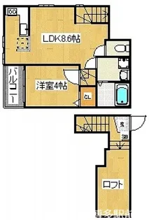 CB天神南リバーテラスII【1階】の間取り