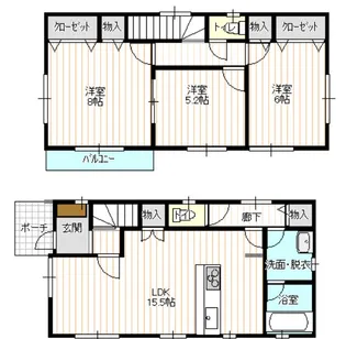 埼玉県熊谷市石原【一戸建】の間取り