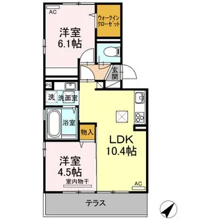 WEST12【1階】の間取り