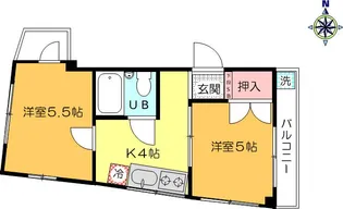 イナリハイツK【3階】の間取り