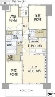 エアヒルズ藤沢【3階】の間取り