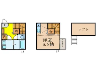 ハーモニーテラス東中島【1階】の間取り