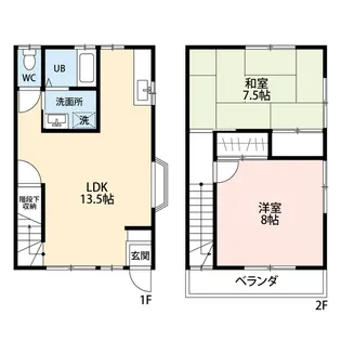 ハイツ中川Aの間取り