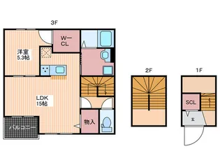 プチアミ【3階】の間取り