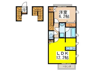 ヴィラ ボヌール【3階】の間取り