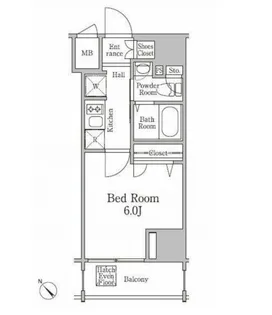 レジディア国立【2階】の間取り