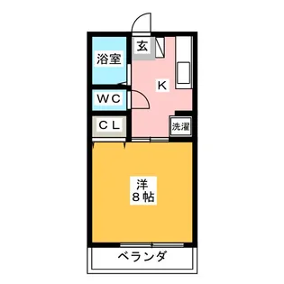 ハイムブルースカイA【1階】の間取り