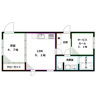 TASUKI杉並高井戸【1階】の間取り