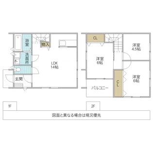 茨城県水戸市東赤塚【一戸建】の間取り