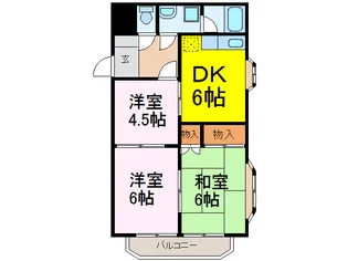 チョコレートヒルズ古河【2階】の間取り