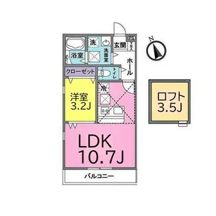丘の上テラス菊名C棟【2階】の間取り