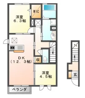 リアン ドュ ファミーユ【2階】の間取り