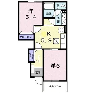プロムナードA【1階】の間取り