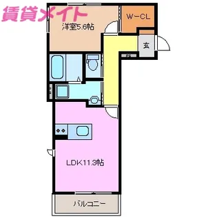 YCマンション白子【2階】の間取り