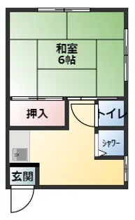青木アパート2階【2階】の間取り