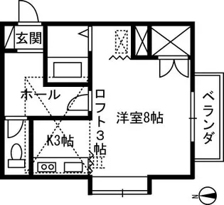 代栄パレスNo.12【2階】の間取り