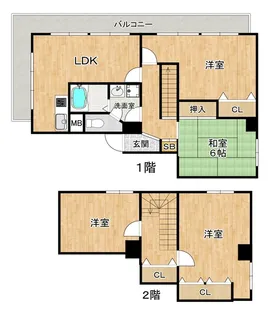 アウローラコート北野【10階】の間取り