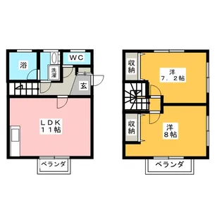 山王ヴィラ【1階】の間取り