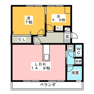 マンションATAGO【3階】の間取り