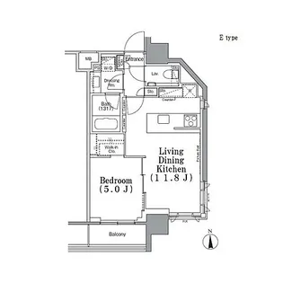 パークハビオ飯田橋【2階】の間取り
