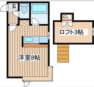 ツインコートB【2階】の間取り