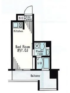 レジディア市谷薬王寺【5階】の間取り