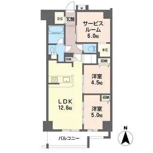 ツインズ国立II【9階】の間取り