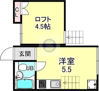 クゥアトル京都II【2階】の間取り