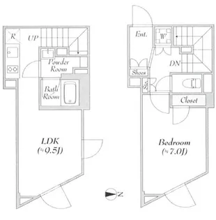 Joyous Gard 代々木の間取り
