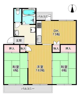 香里三井H住宅99号棟【2階】の間取り