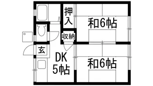 奥田ハイツ【1階】の間取り