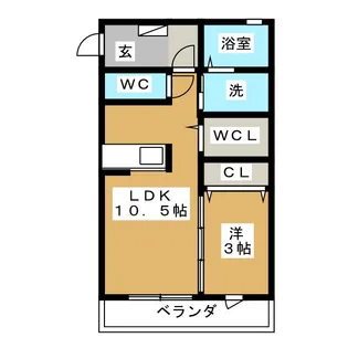 セレッソ A棟【1階】の間取り